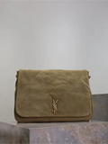 Icare series handbag Khaki suede