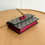 GG Supreme canvas mini bag with cherries