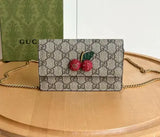 GG Supreme canvas mini bag with cherries