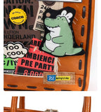 Fighting Godzilla designer original handbag