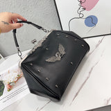 Solid Color Wings Retro Messenger Bag For Women