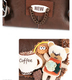 Bear makes coffee designer original shoulder bag
