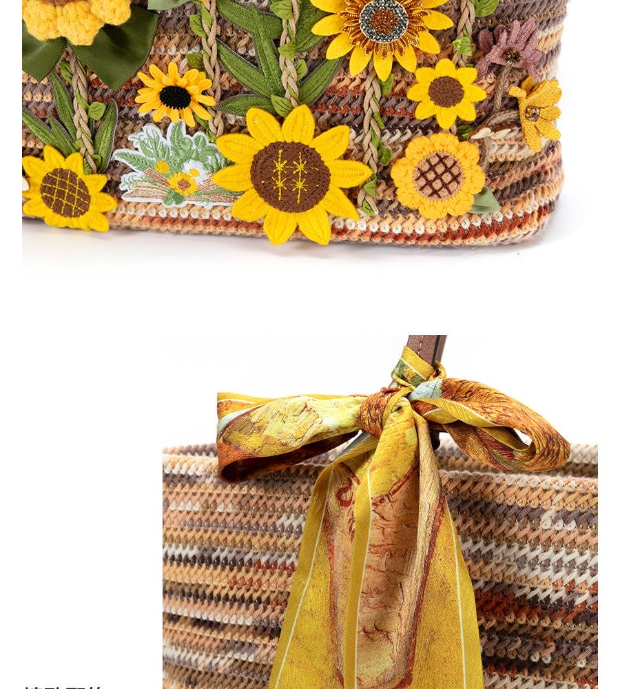 Sunflower Time designer original shoulder bag