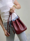 bucket bag in leather
