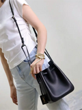 bucket bag in leather