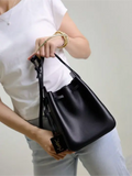 bucket bag in leather