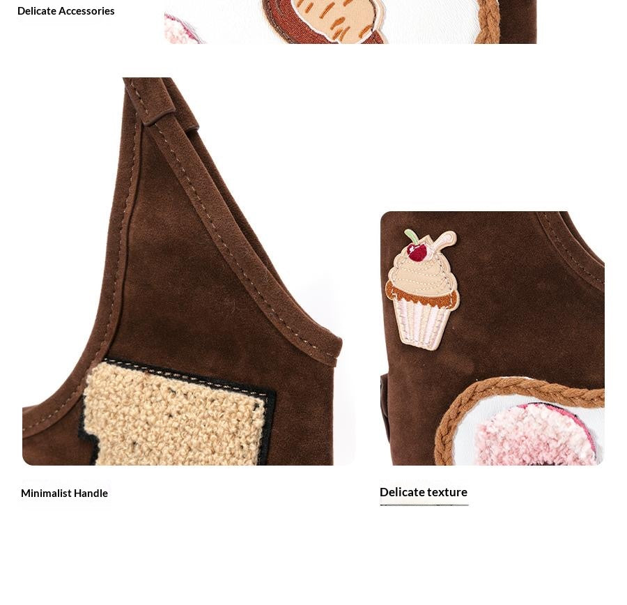 Cute Bear Fun Bites designer original shoulder bag