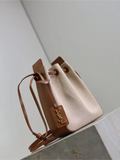 Canvas bucket bag