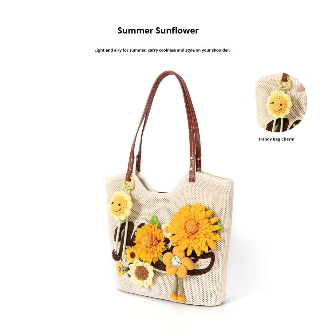 Summer Sunflower designer original shoulder bag