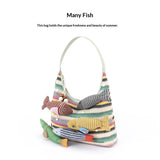 Many Fish designer original shoulder bag