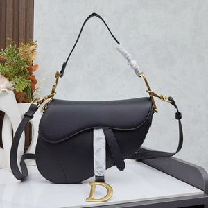 Grained Calfskin Saddle Bag