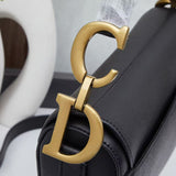 Grained Calfskin Saddle Bag