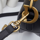 Grained Calfskin Saddle Bag