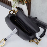 Grained Calfskin Saddle Bag