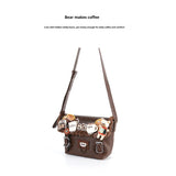 Bear makes coffee designer original shoulder bag