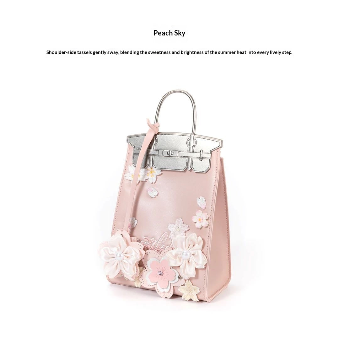Peach Sky designer original handbag