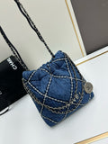 24P Denim Mini 22 Bag