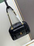 Quilted Chain Boston Bag