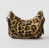 Leopard Print Hobo Bag