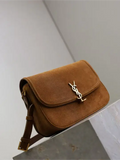 SOLFERINO MINI BOX SAINT LAURENT LEATHER BAG suede