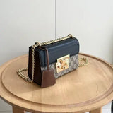 Padlock Small GG Canvas and Leather Shoulder Backpack