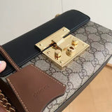 Padlock Small GG Canvas and Leather Shoulder Backpack