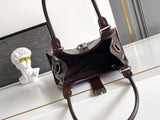 Small leather tote bag