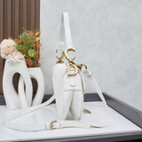 Grained Calfskin Saddle Bag