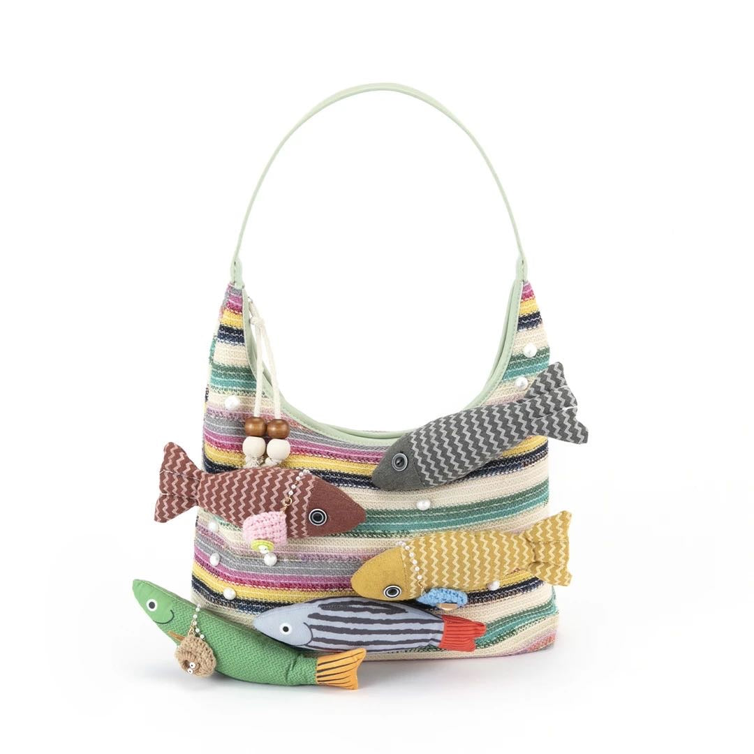 Many Fish designer original shoulder bag