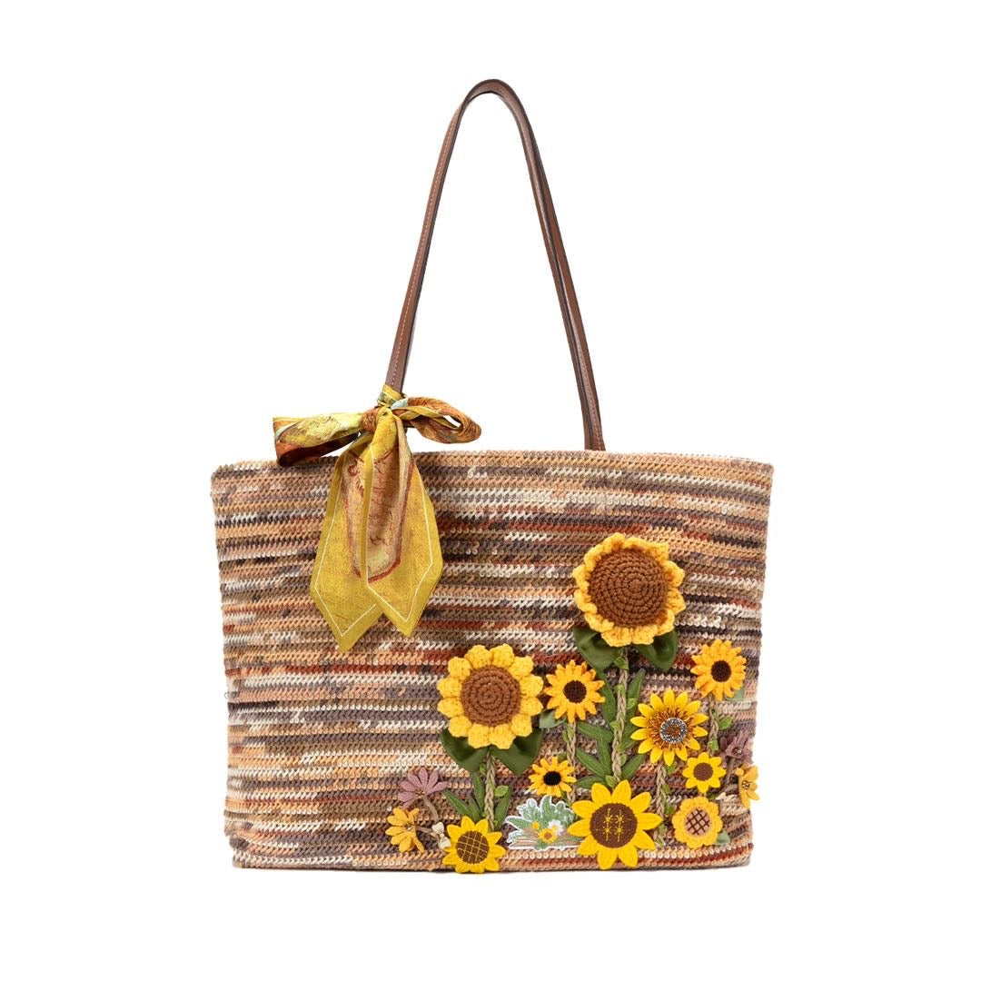 Sunflower Time designer original shoulder bag