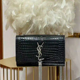 small Kate series small crocodile pattern tassel bag