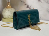 small Kate series small crocodile pattern tassel bag