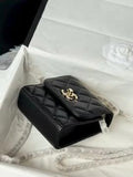 Lambskin Quilted Mini Trendy Cc Chain Wallet