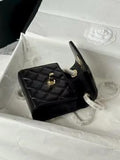Lambskin Quilted Mini Trendy Cc Chain Wallet