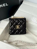 Lambskin Quilted Mini Trendy Cc Chain Wallet