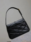 black gold buckle LE 57 series quilted underarm bag