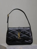 black gold buckle LE 57 series quilted underarm bag