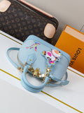 Light blue panda print handbag series