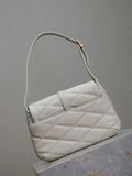 white gold buckle LE 57 series quilted underarm bag