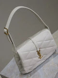 white gold buckle LE 57 series quilted underarm bag