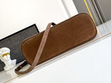Suede Buckle Handbag