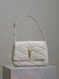 white gold buckle LE 57 series quilted underarm bag