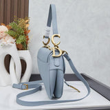 Grained Calfskin Saddle Bag