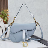 Grained Calfskin Saddle Bag