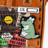 Fighting Godzilla designer original handbag