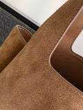 Mini suede shopping bag