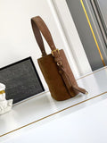 suede bucket bag