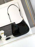 Patent leather underarm bag