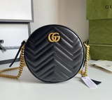 GG Marmont series round quilted shoulder bag