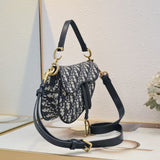 Grained Calfskin Saddle Bag